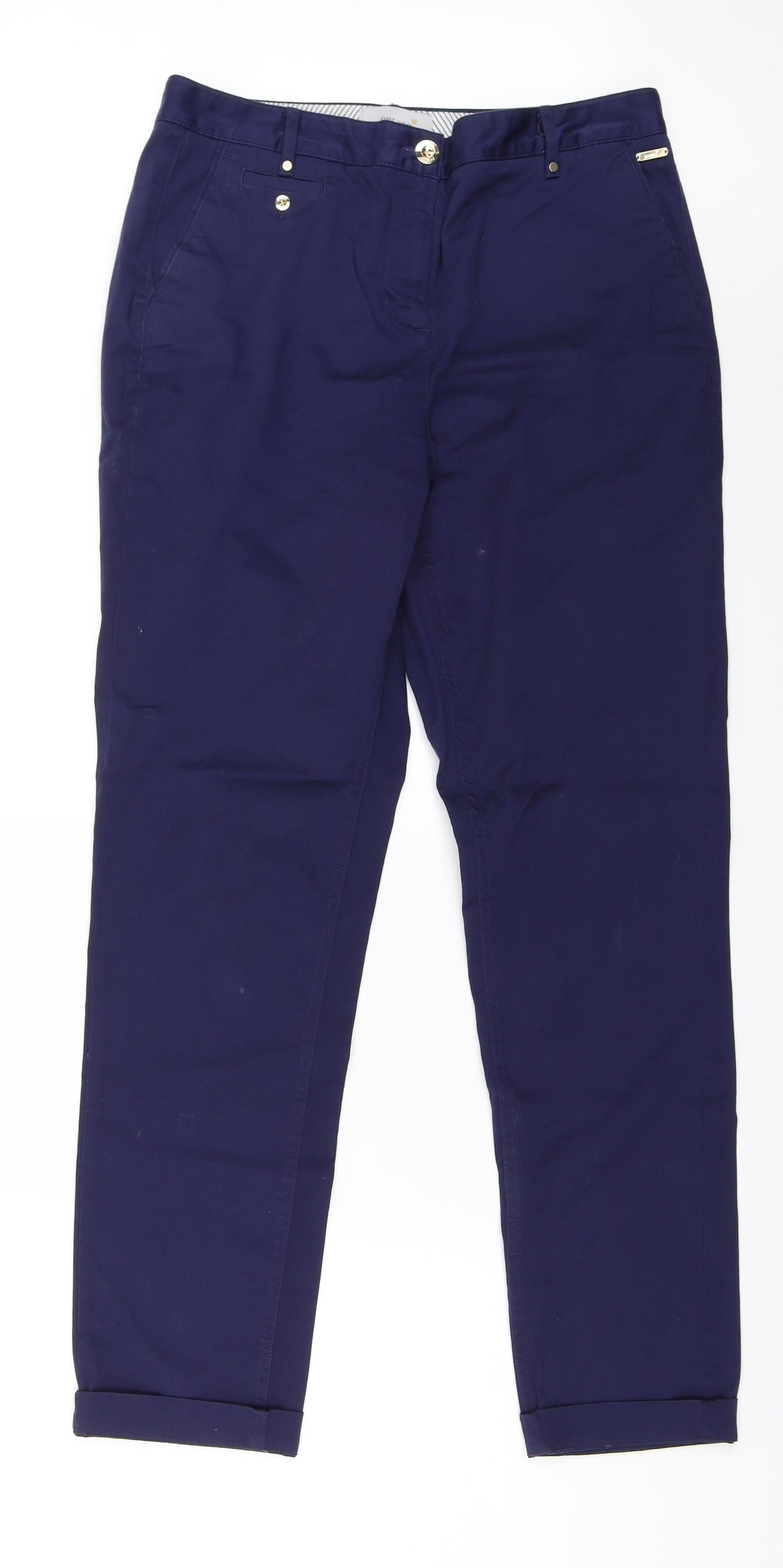 Per Una Womens Blue   Capri Trousers Size 12 L29 in