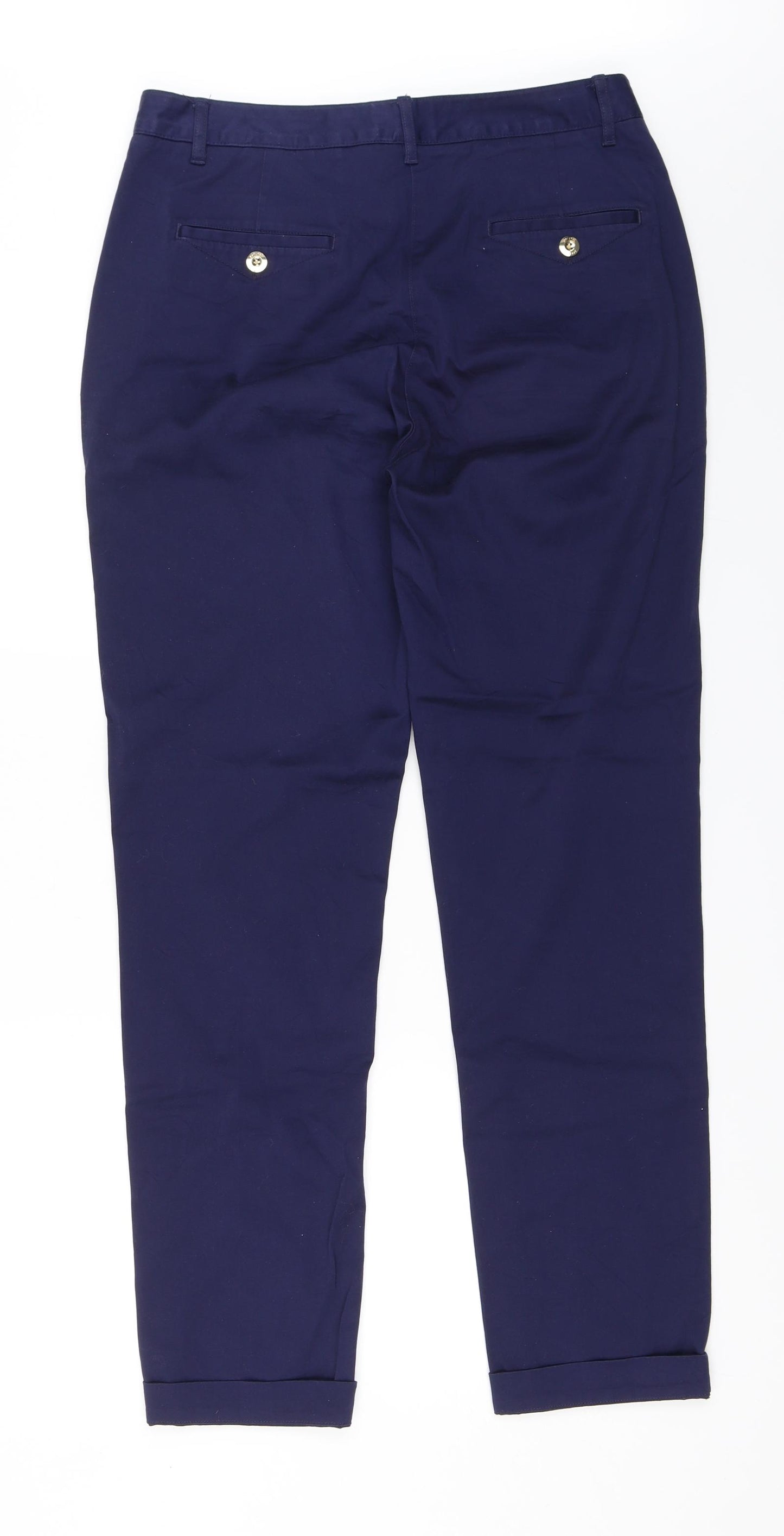 Per Una Womens Blue   Capri Trousers Size 12 L29 in