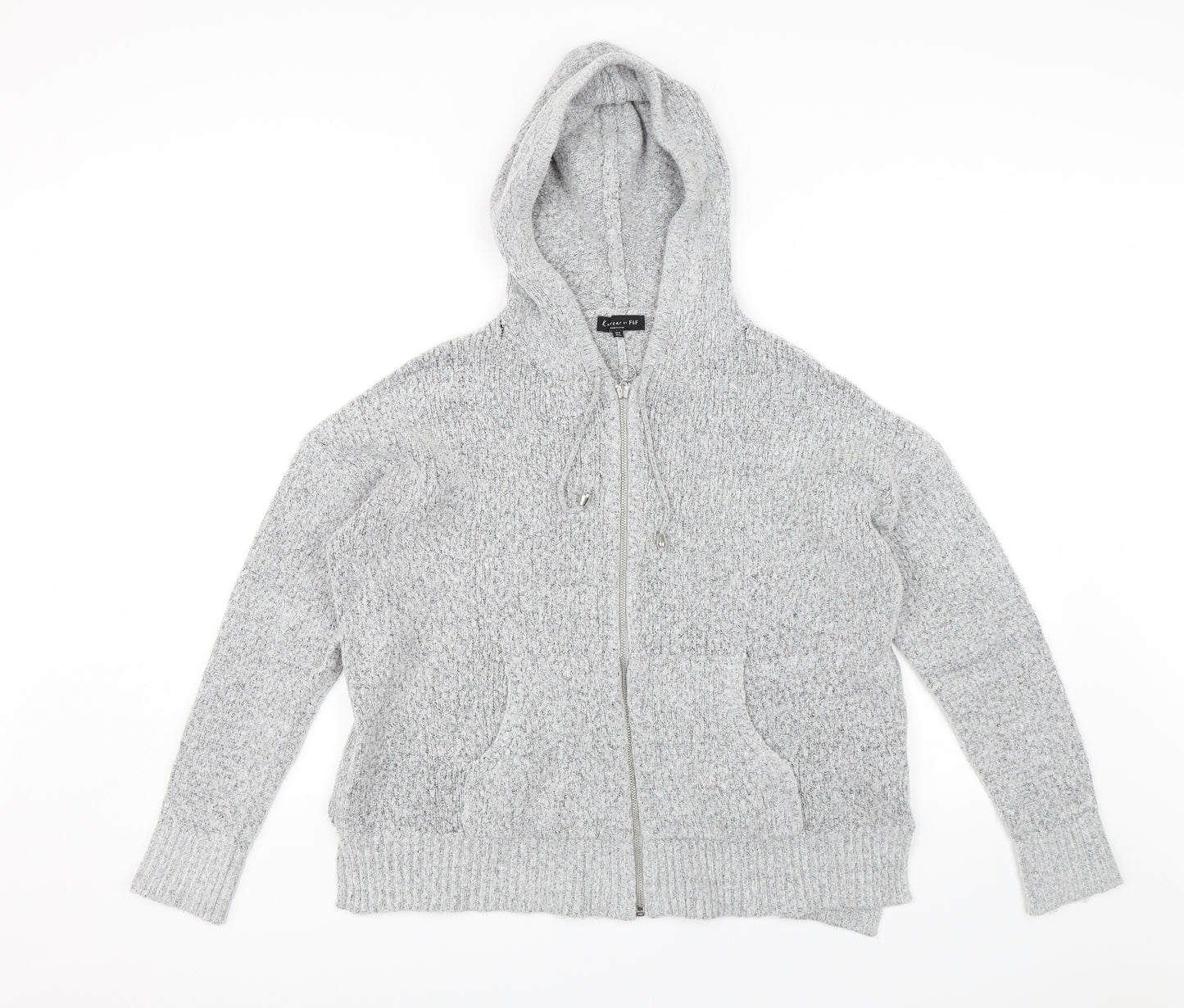 F&F Womens Grey   Full Zip Hoodie Size 12