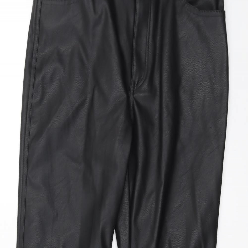 H&M Womens Black   Trousers  Size 10 L26 in