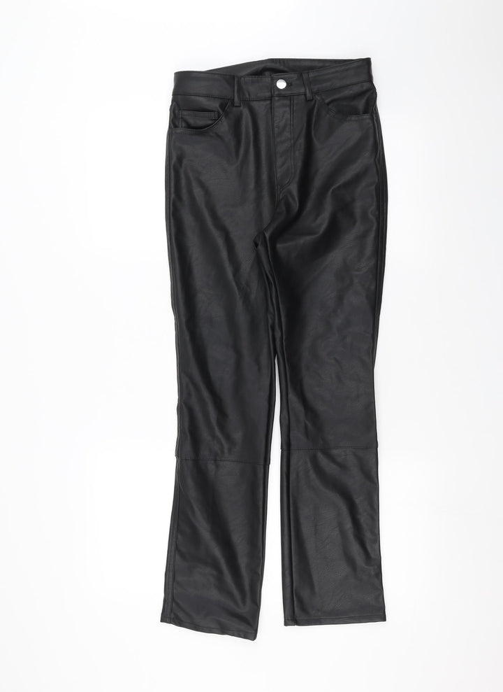 H&M Womens Black   Trousers  Size 8 L27 in