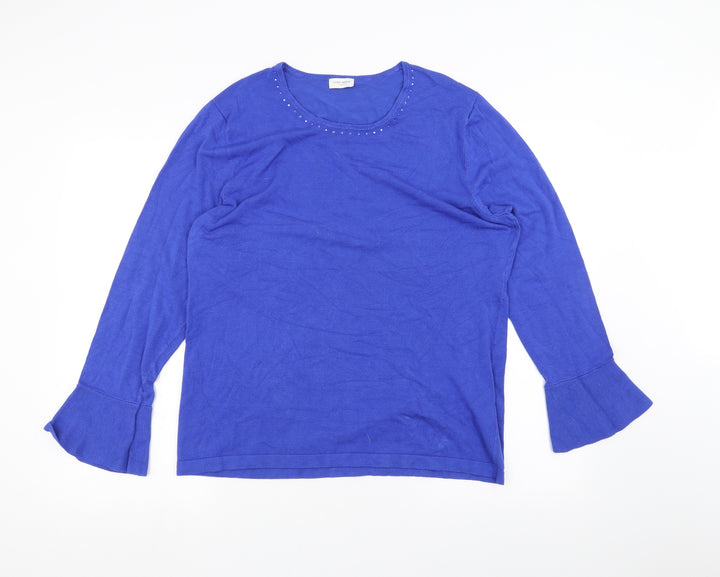 Gerry Weber Womens Blue Basic T-Shirt Size 16
