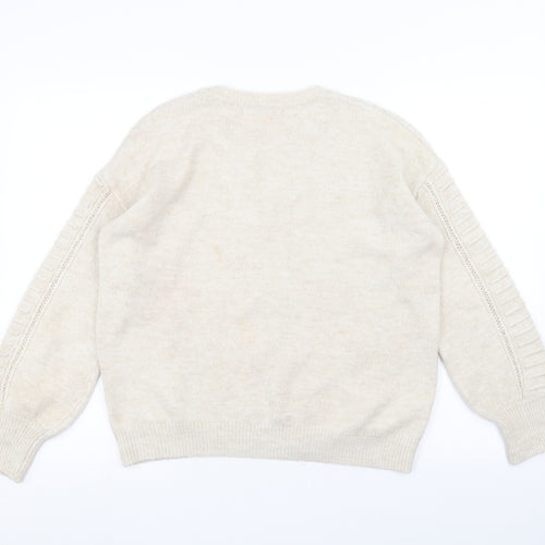 George Womens White   Pullover Jumper Size M