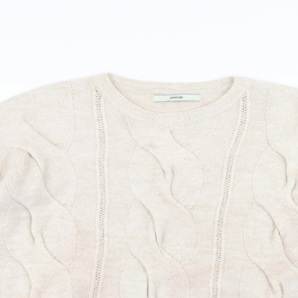 George Womens White   Pullover Jumper Size M