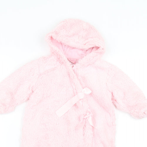 Bella Ballerina Baby Pink Solid  Babydoll One Piece Size 6-9 Months