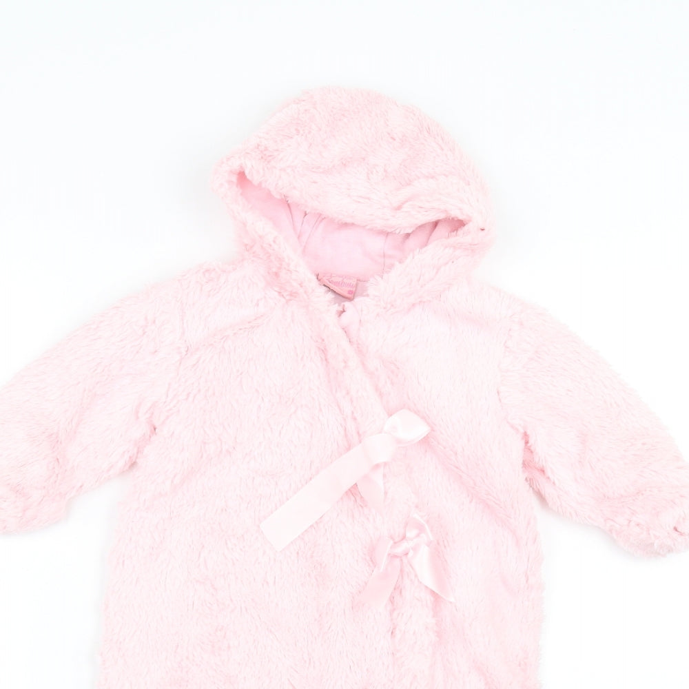Bella Ballerina Baby Pink Solid  Babydoll One Piece Size 6-9 Months