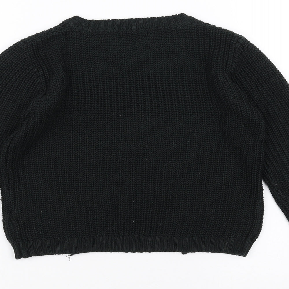 Primark Girls Green  Knit Pullover Jumper Size 8-9 Years