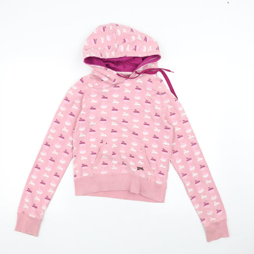 XDYE Girls Pink   Pullover Hoodie Size M  - Apple Print