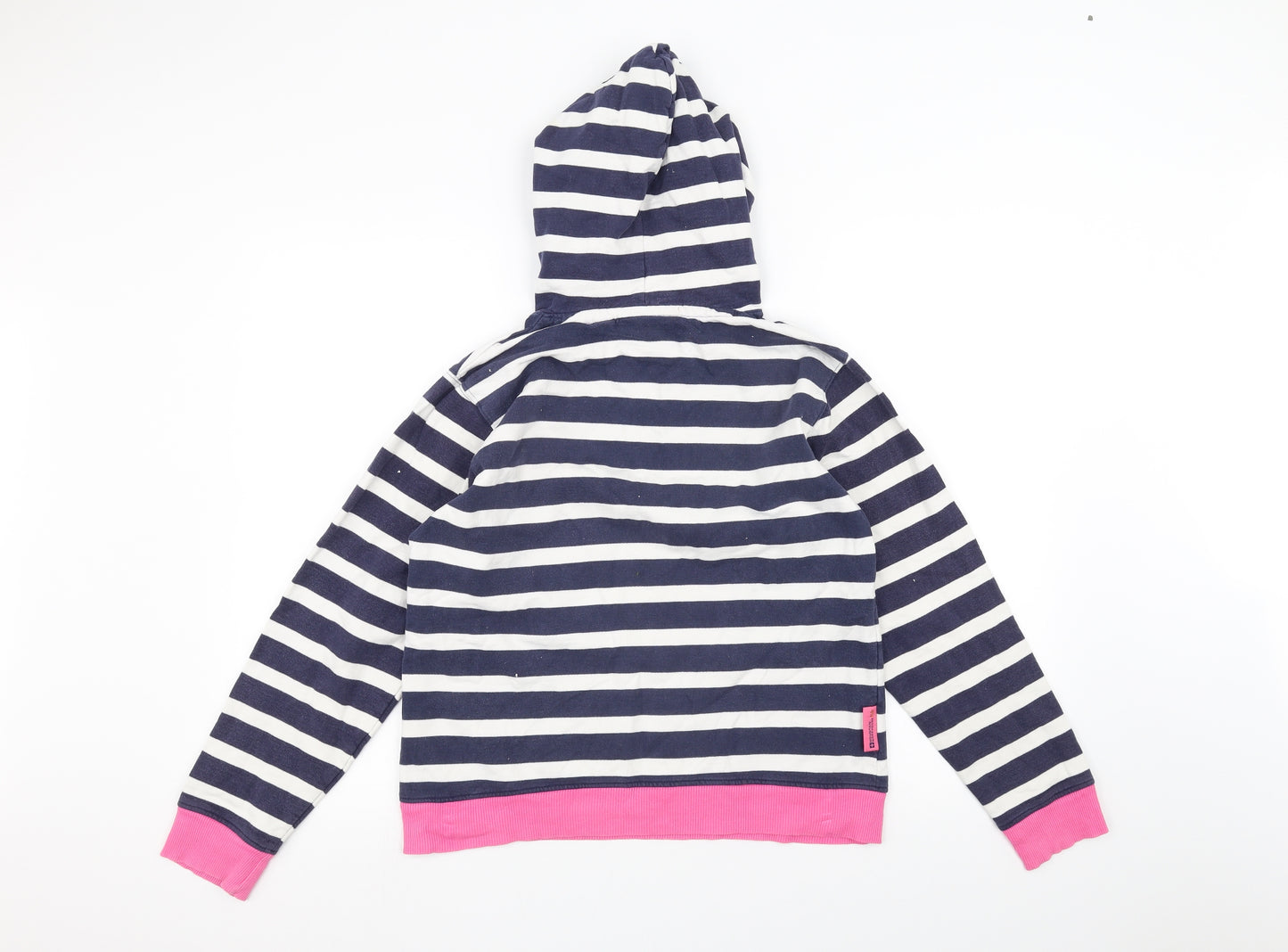 Mountain Warehouse Girls Blue Striped  Pullover Hoodie Size 13 Years