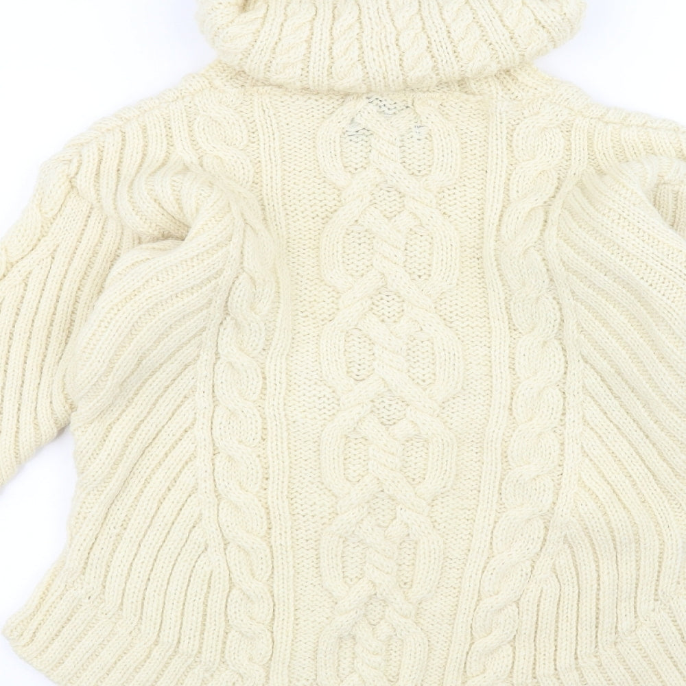 glen loch Womens White  Knit Pullover Jumper Size M