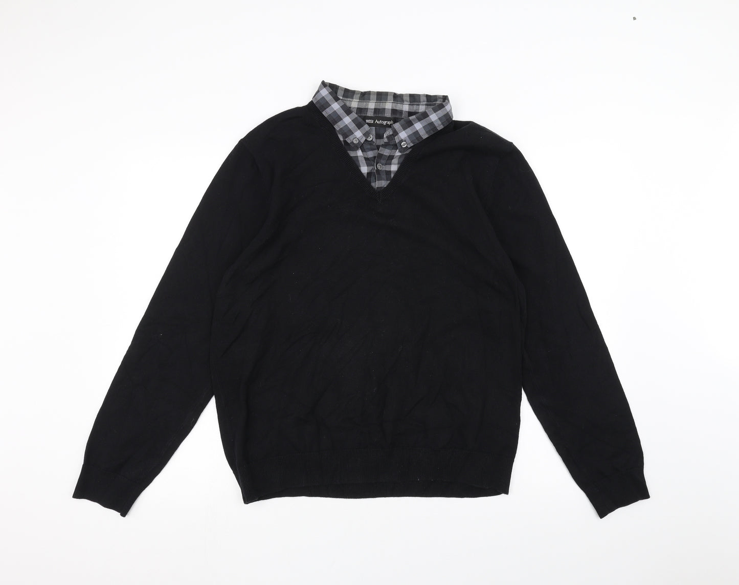Marks and Spencer Mens Black    Polo Size L