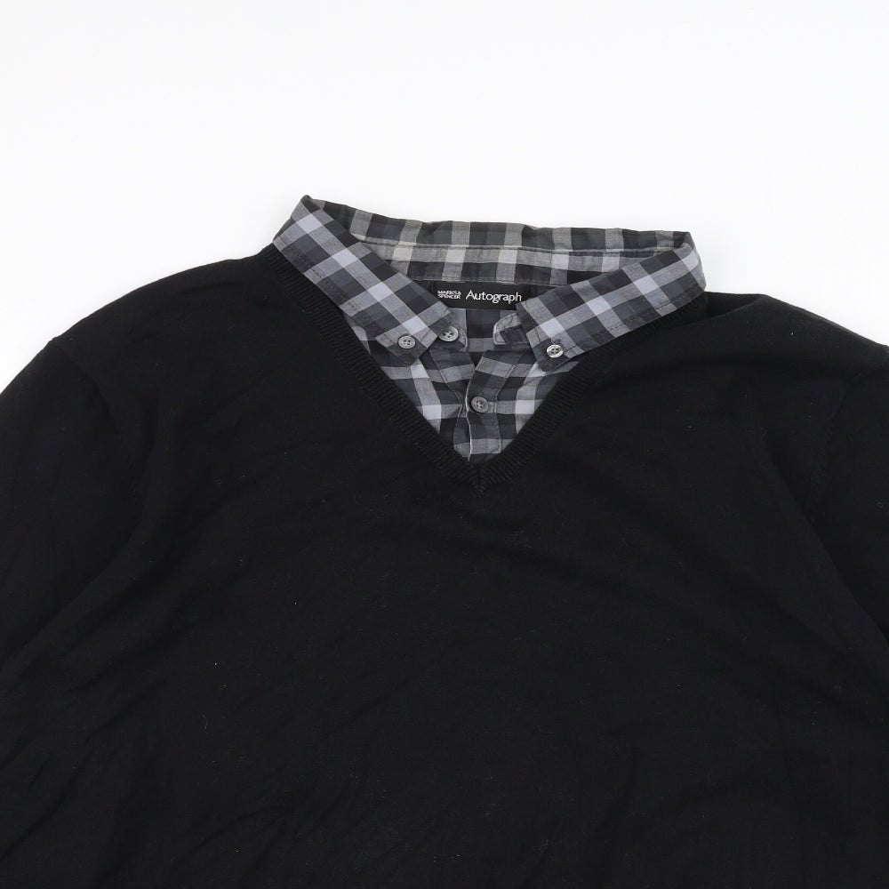 Marks and Spencer Mens Black    Polo Size L