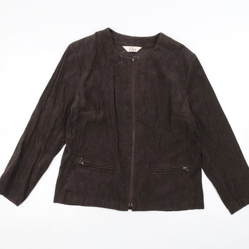 ELVI Womens Brown   Jacket  Size 12