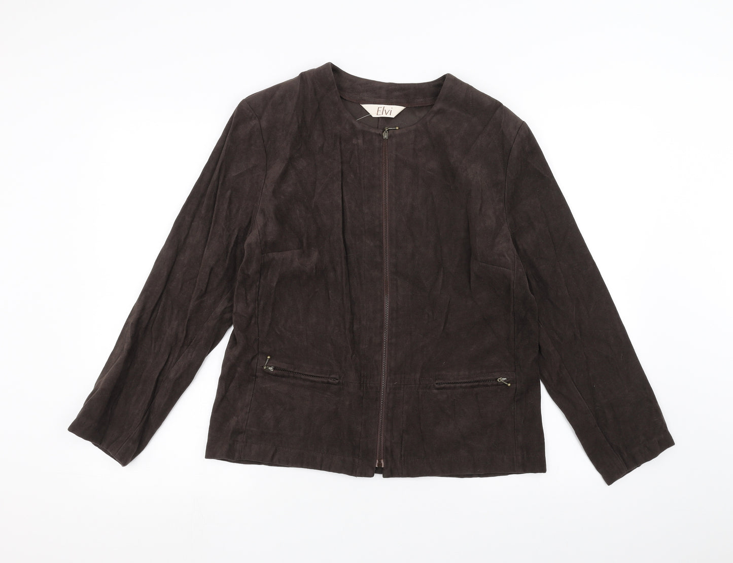 ELVI Womens Brown   Jacket  Size 12