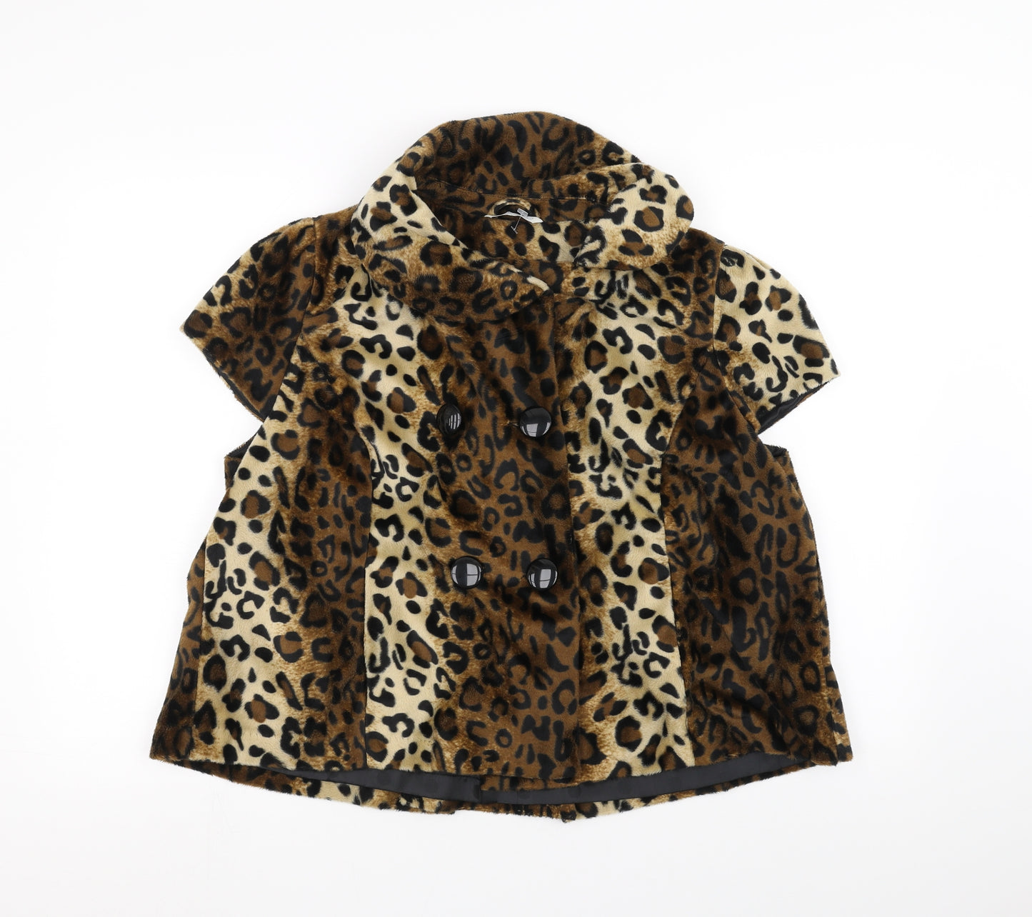 New Look Womens Brown Animal Print  Jacket  Size 16