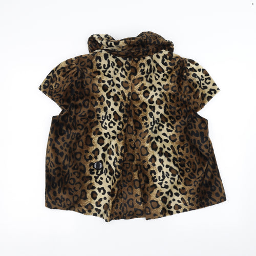 New Look Womens Brown Animal Print  Jacket  Size 16