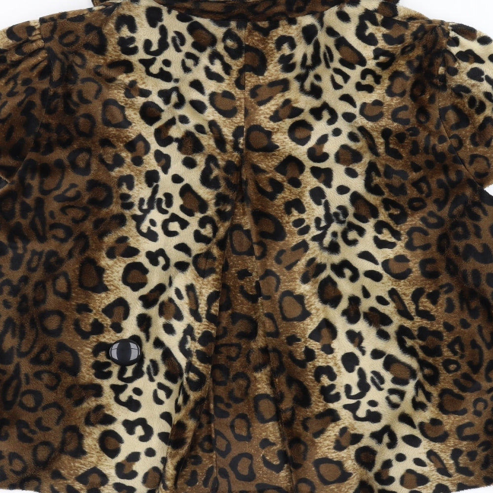 New Look Womens Brown Animal Print  Jacket  Size 16