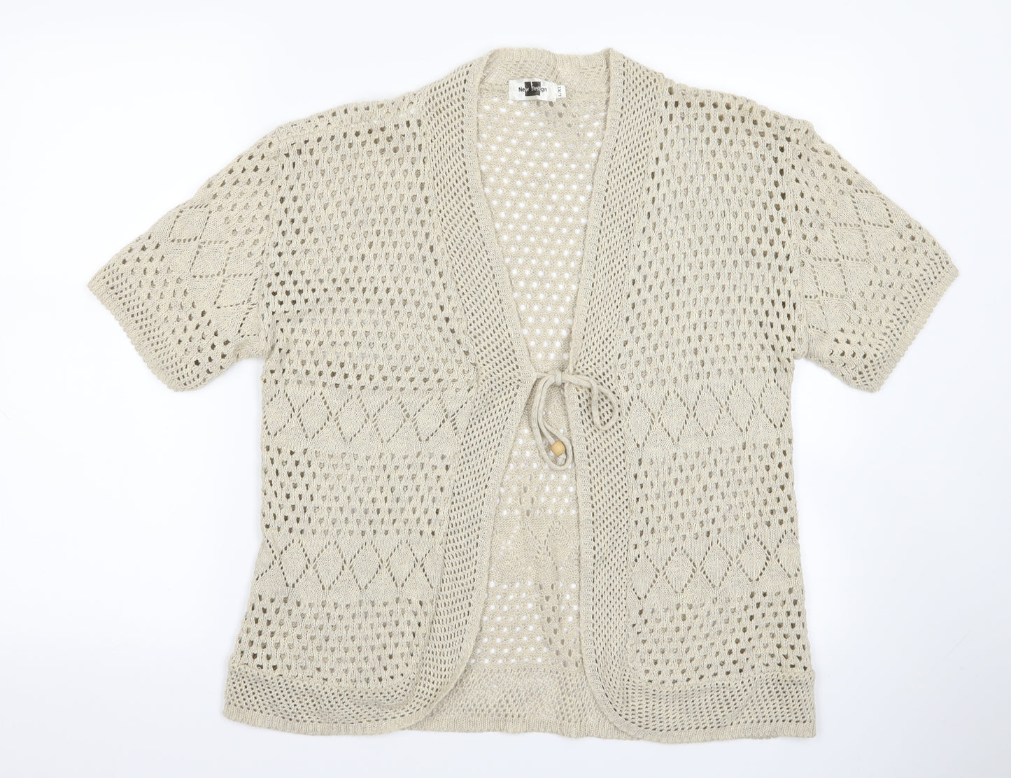 new design Womens Beige   Cardigan Jumper Size XL