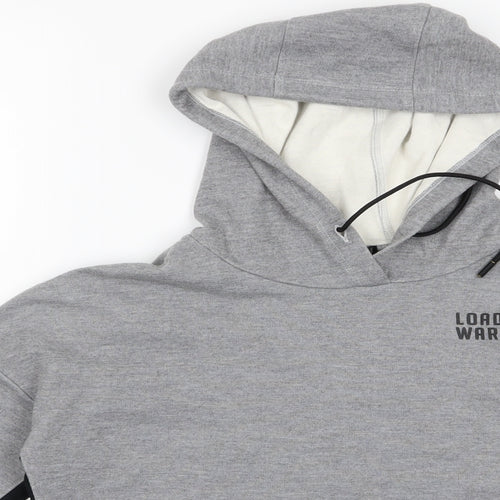 Bershka Womens Grey   Pullover Hoodie Size S  - cropped
