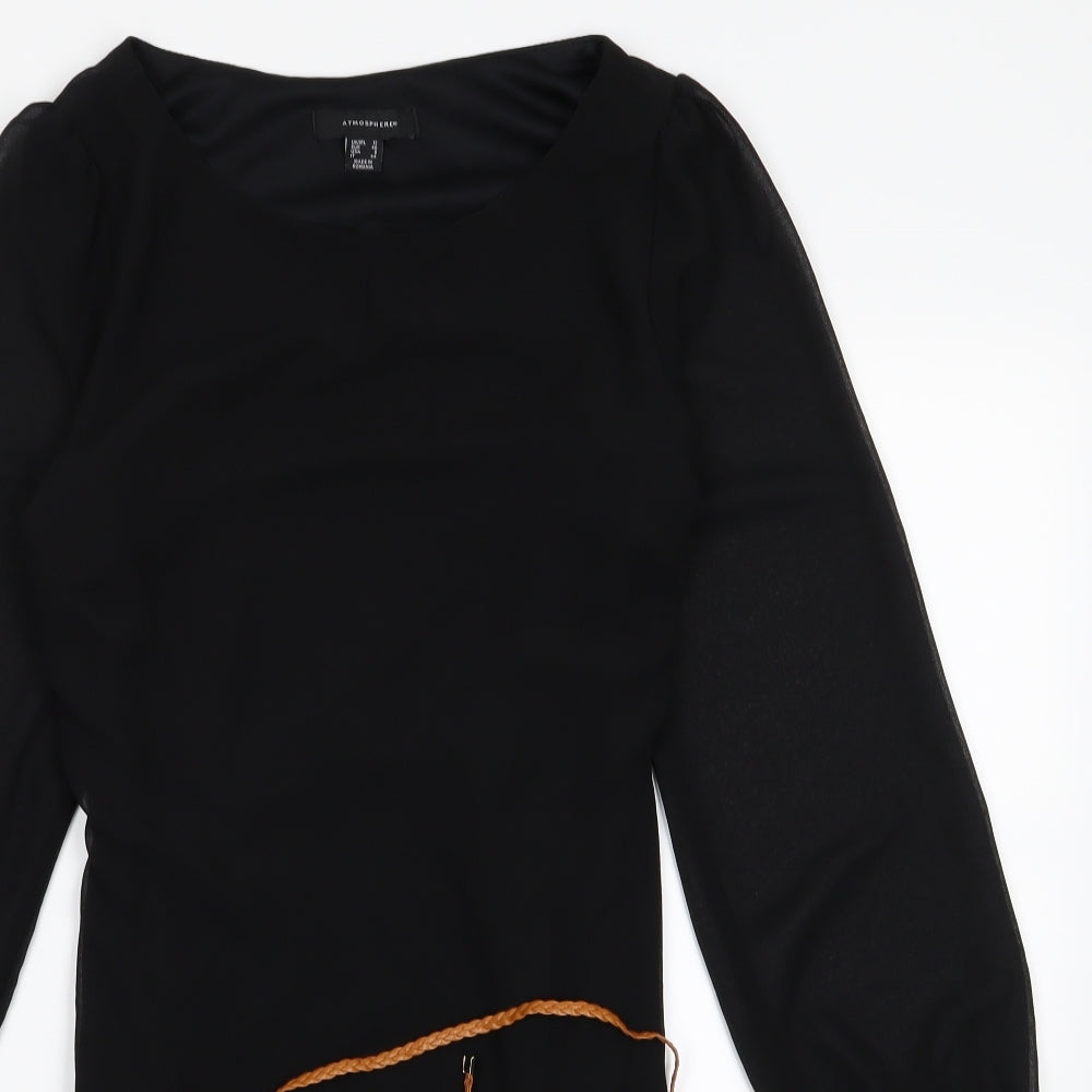 Atmosphere Womens Black  Rayon T-Shirt Dress  Size M