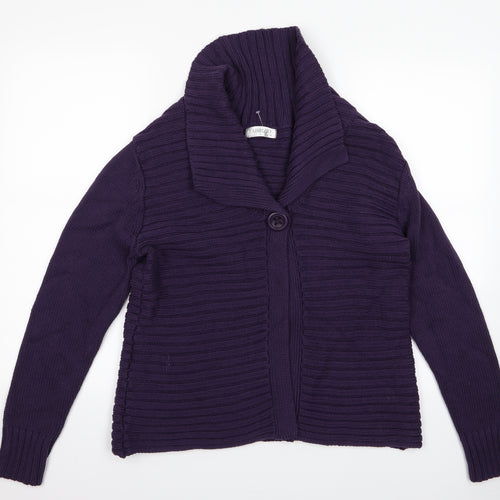fabrizo Womens Purple   Cardigan Jumper Size L