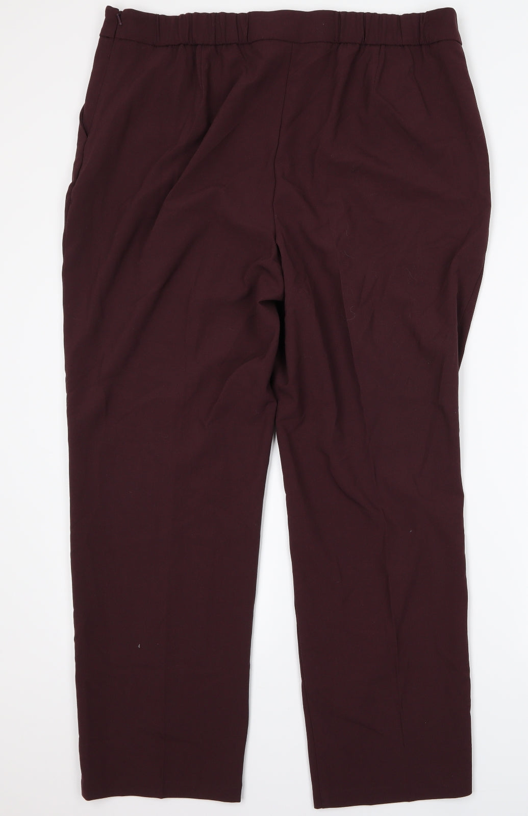 m&s Womens Red   Trousers  Size 18 L27 in - v