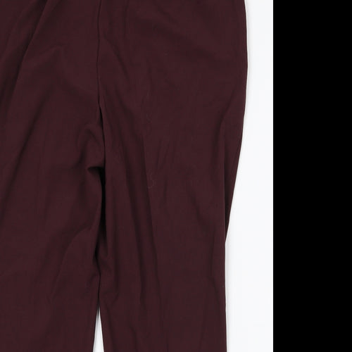 m&s Womens Red   Trousers  Size 18 L27 in - v