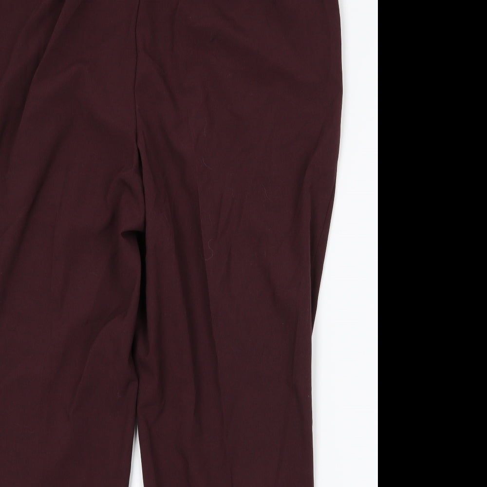 m&s Womens Red   Trousers  Size 18 L27 in - v