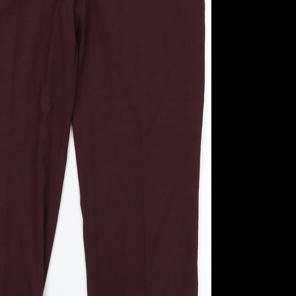 m&s Womens Red   Trousers  Size 18 L27 in - v