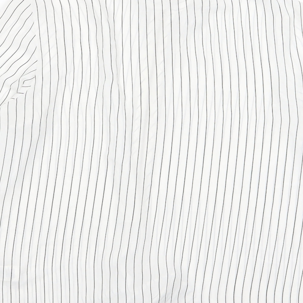 m&s Womens White Striped  Jacket  Size 14