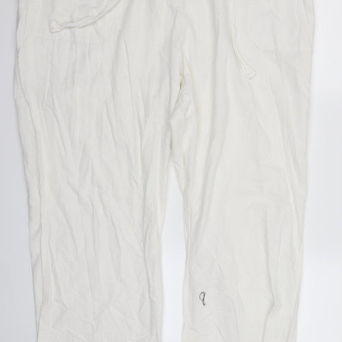 TU Womens White   Trousers  Size 44 L31 in