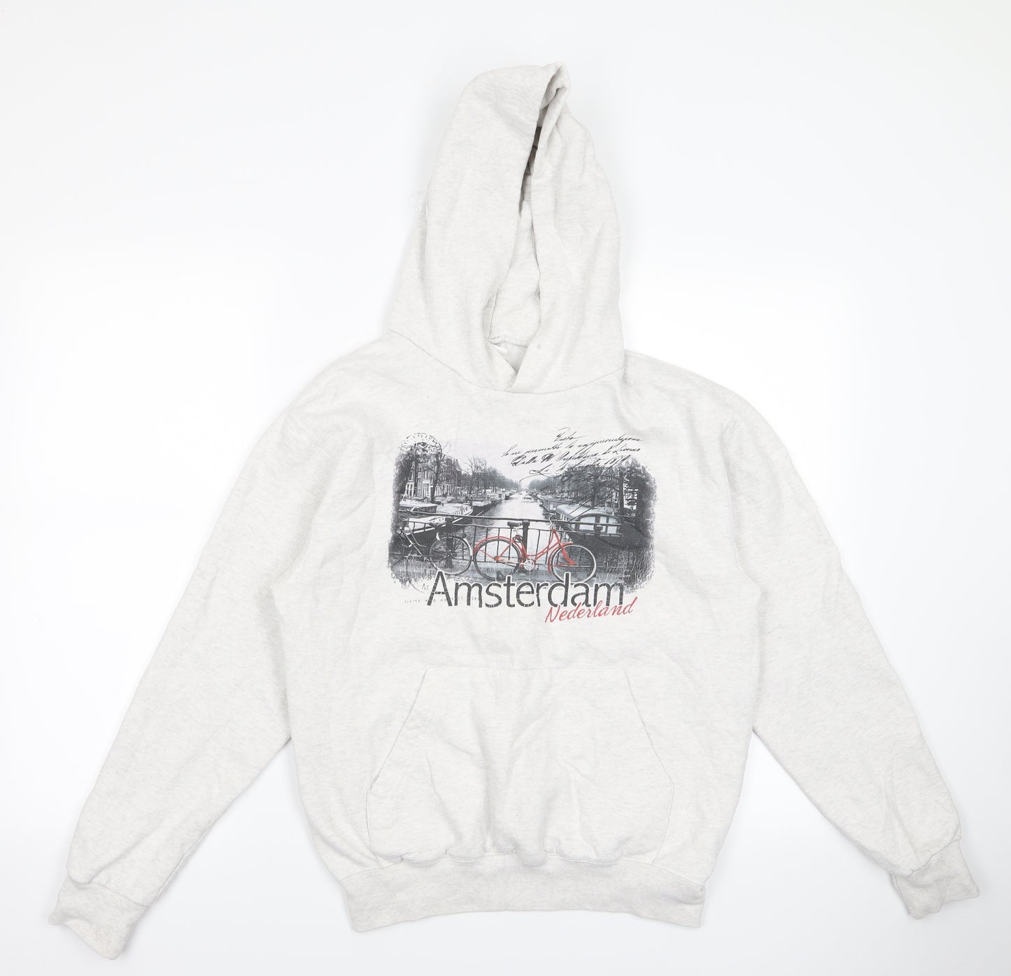 Preworn Womens White   Pullover Hoodie Size S  - Amsterdam