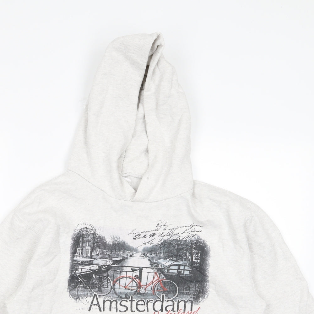 Preworn Womens White   Pullover Hoodie Size S  - Amsterdam