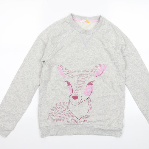 John Lewis Womens Grey   Pullover Jumper Size 14  - Deer