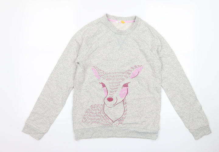 John Lewis Womens Grey Pullover Jumper Size 14 - Deer