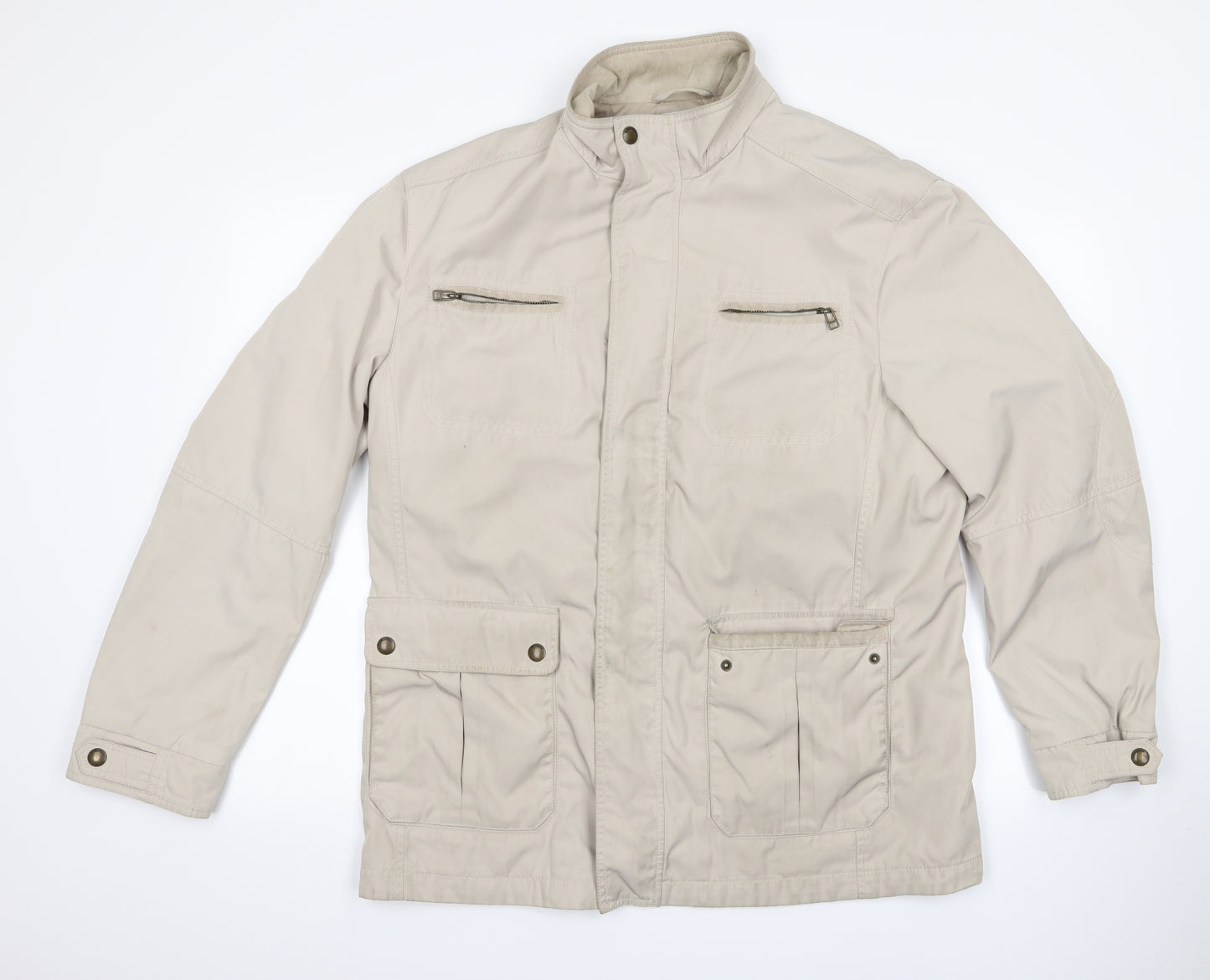 m&s Mens Beige   Overcoat Jacket Size L