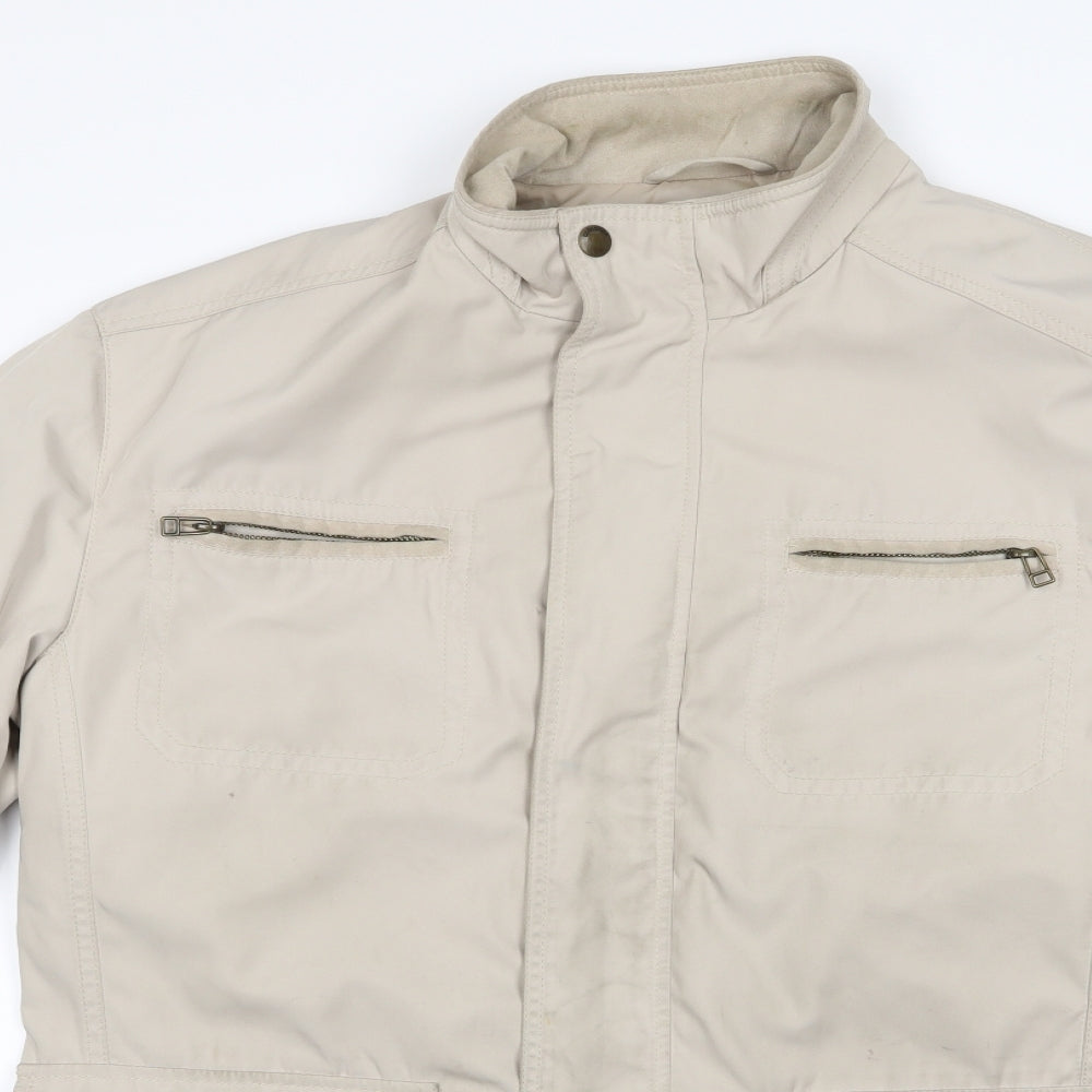 m&s Mens Beige   Overcoat Jacket Size L