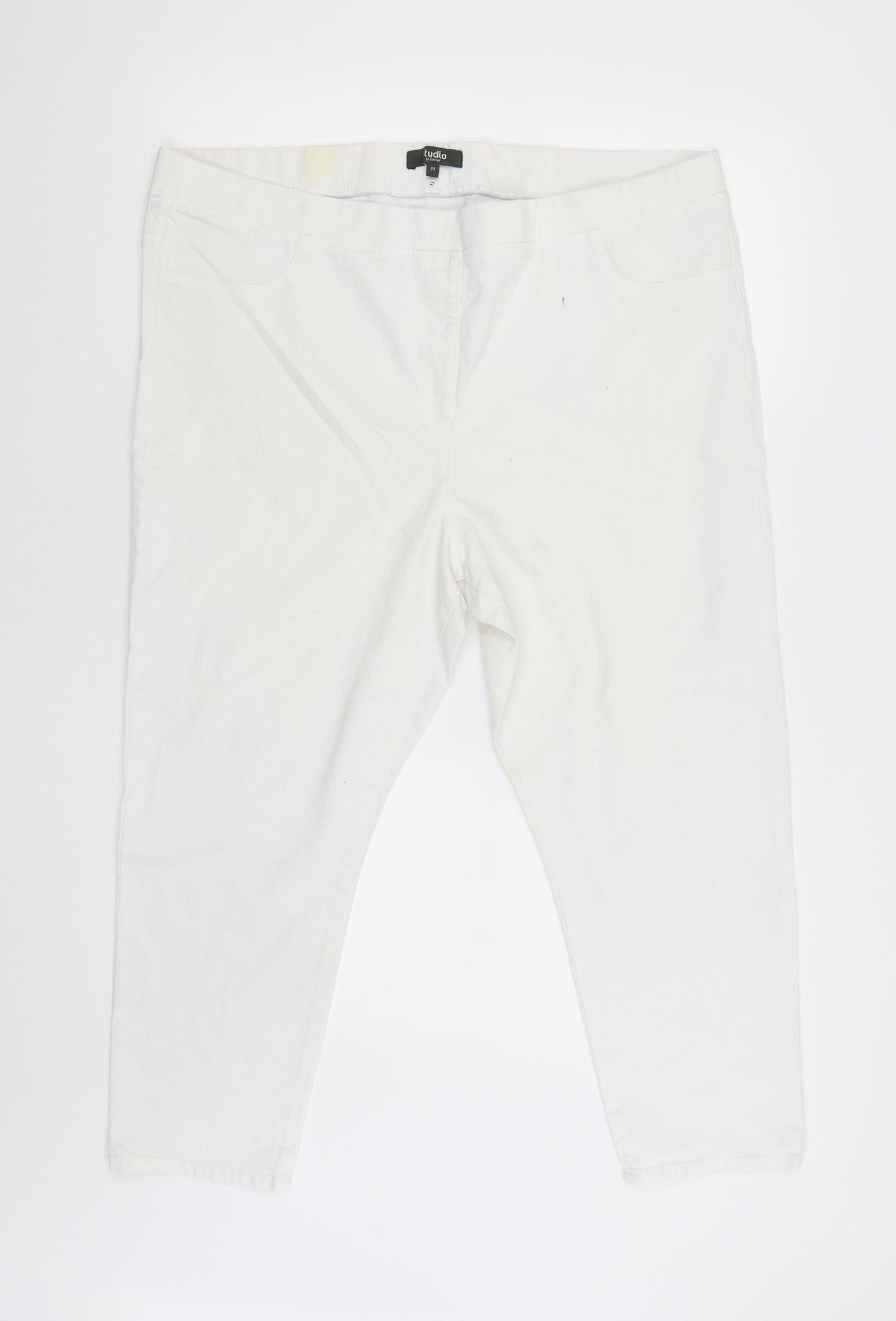 Studio Womens White   Trousers  Size 20 L23 in