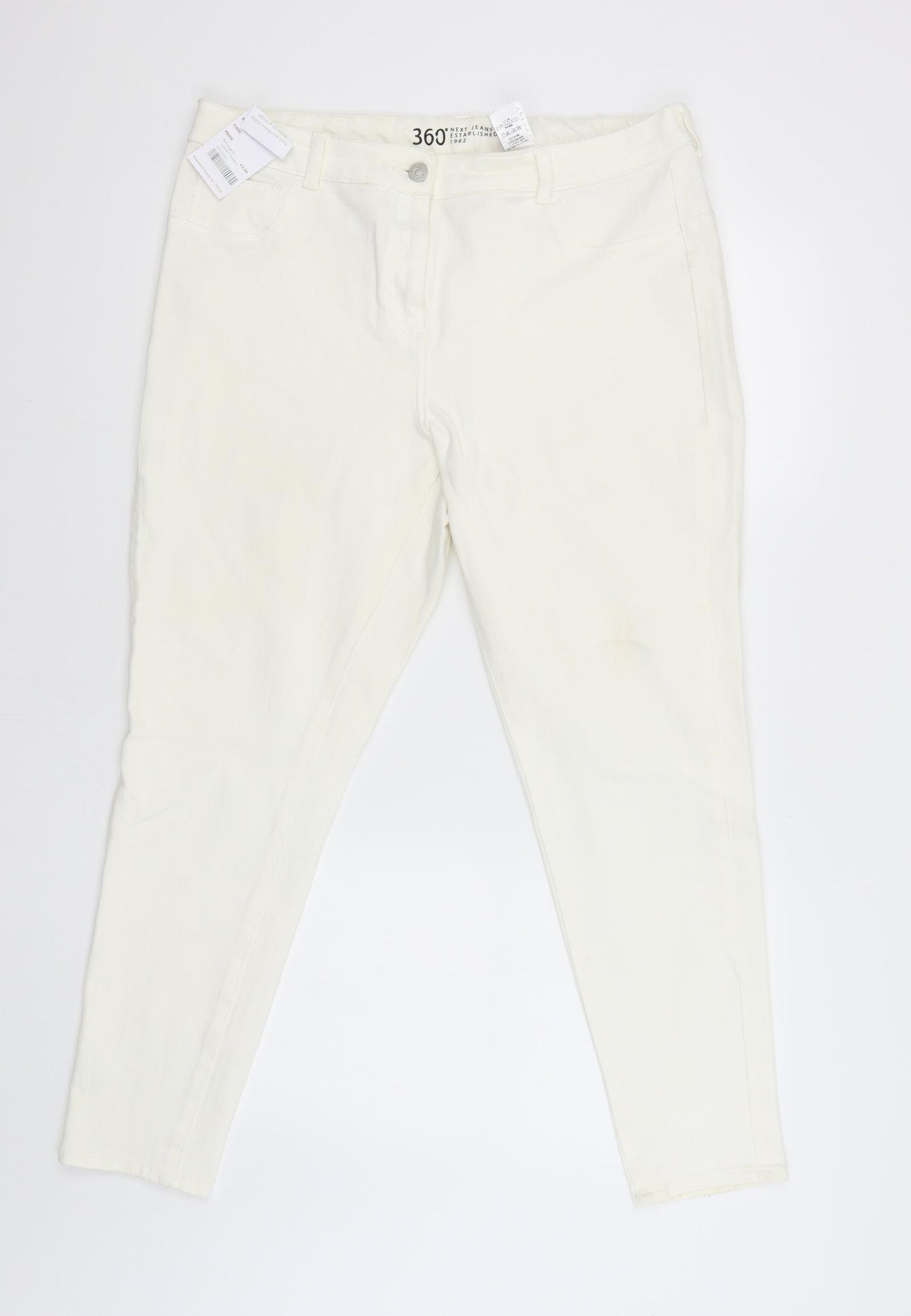 360 Womens White   Cargo Trousers Size 18 L27 in