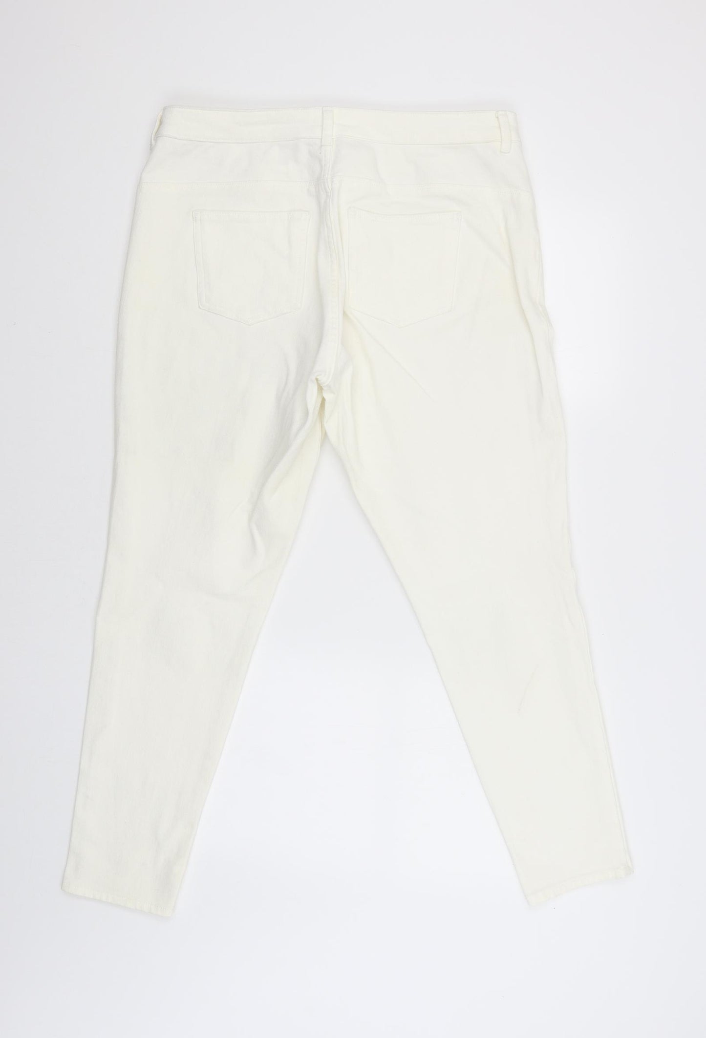 360 Womens White   Cargo Trousers Size 18 L27 in