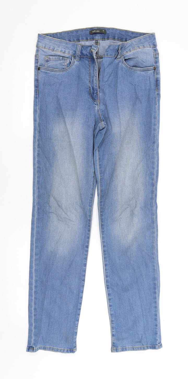 Bonmarché Womens Blue Skinny Jeans Size 12 L28 in