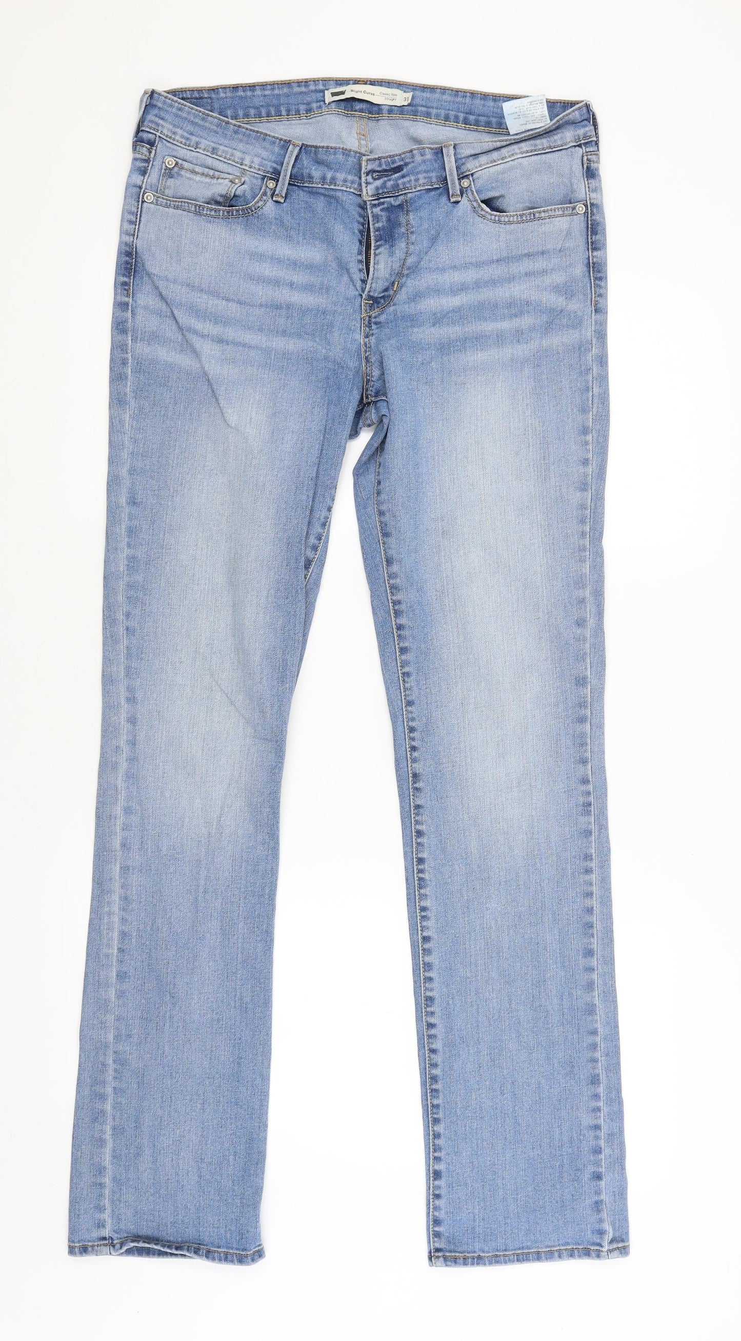 slight curve Womens Blue   Straight Jeans Size 31 L32 in