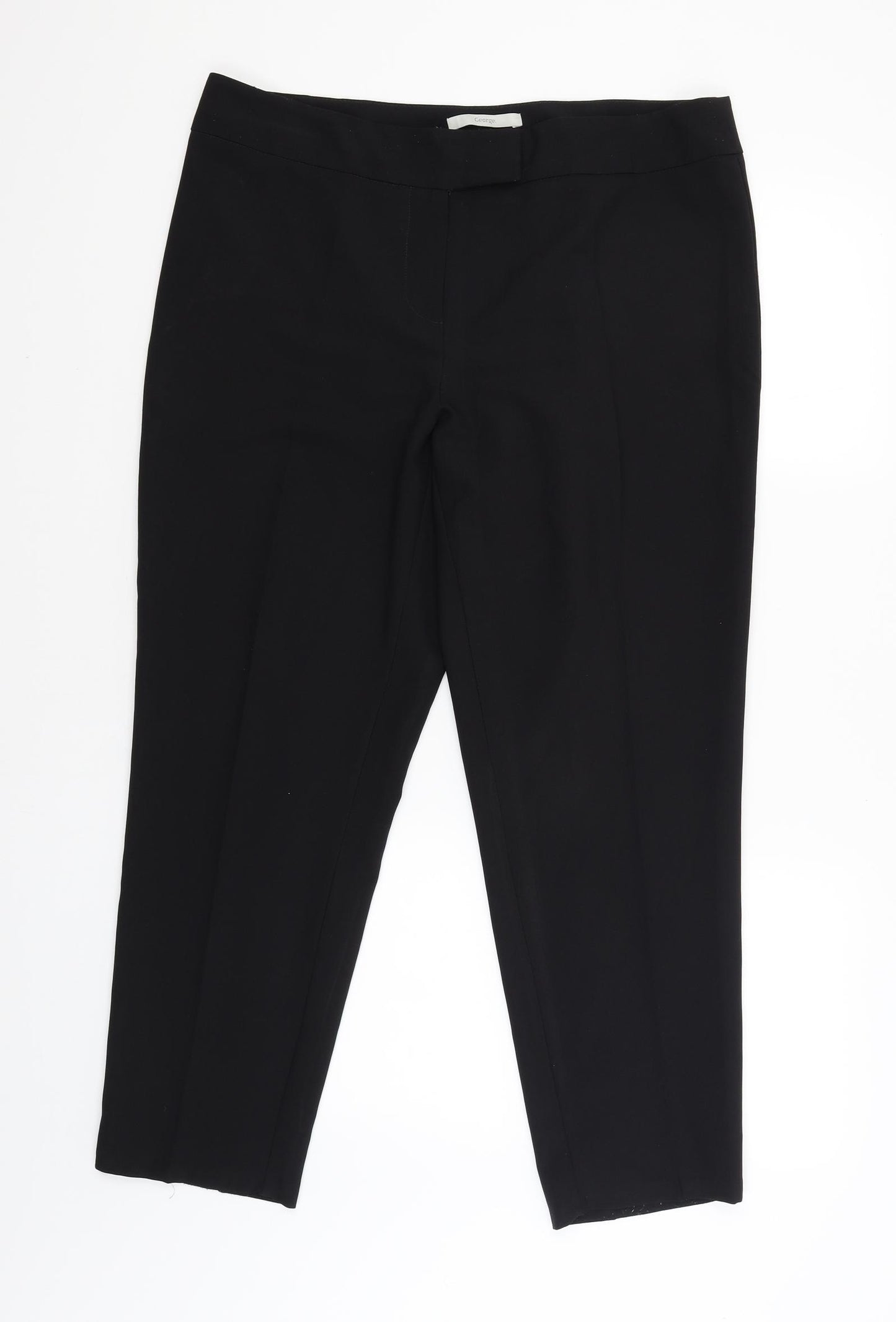 George Womens Black   Trousers  Size 16 L27 in