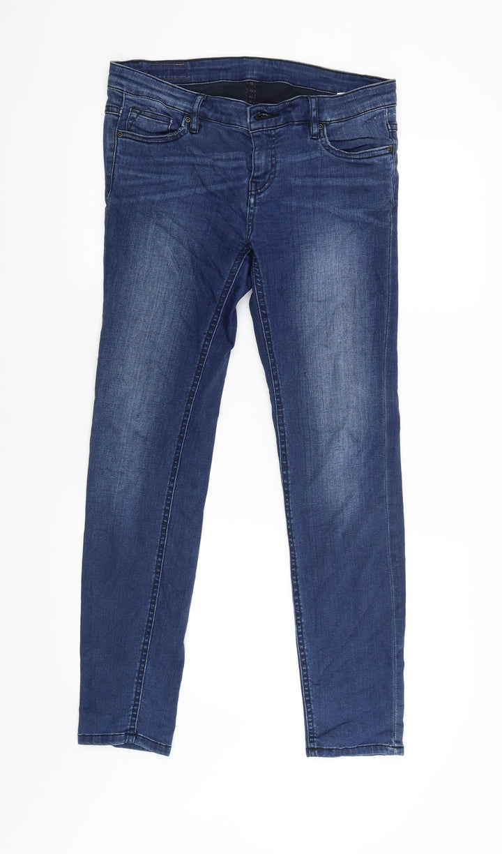 Review Womens Blue Straight Jeans Size 38 L29 in