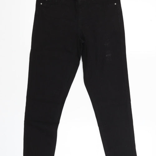 denim.co Womens Black   Trousers  Size 8 L27 in