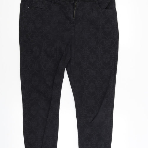 Preworn Womens Black   Trousers  Size 16 L24 in