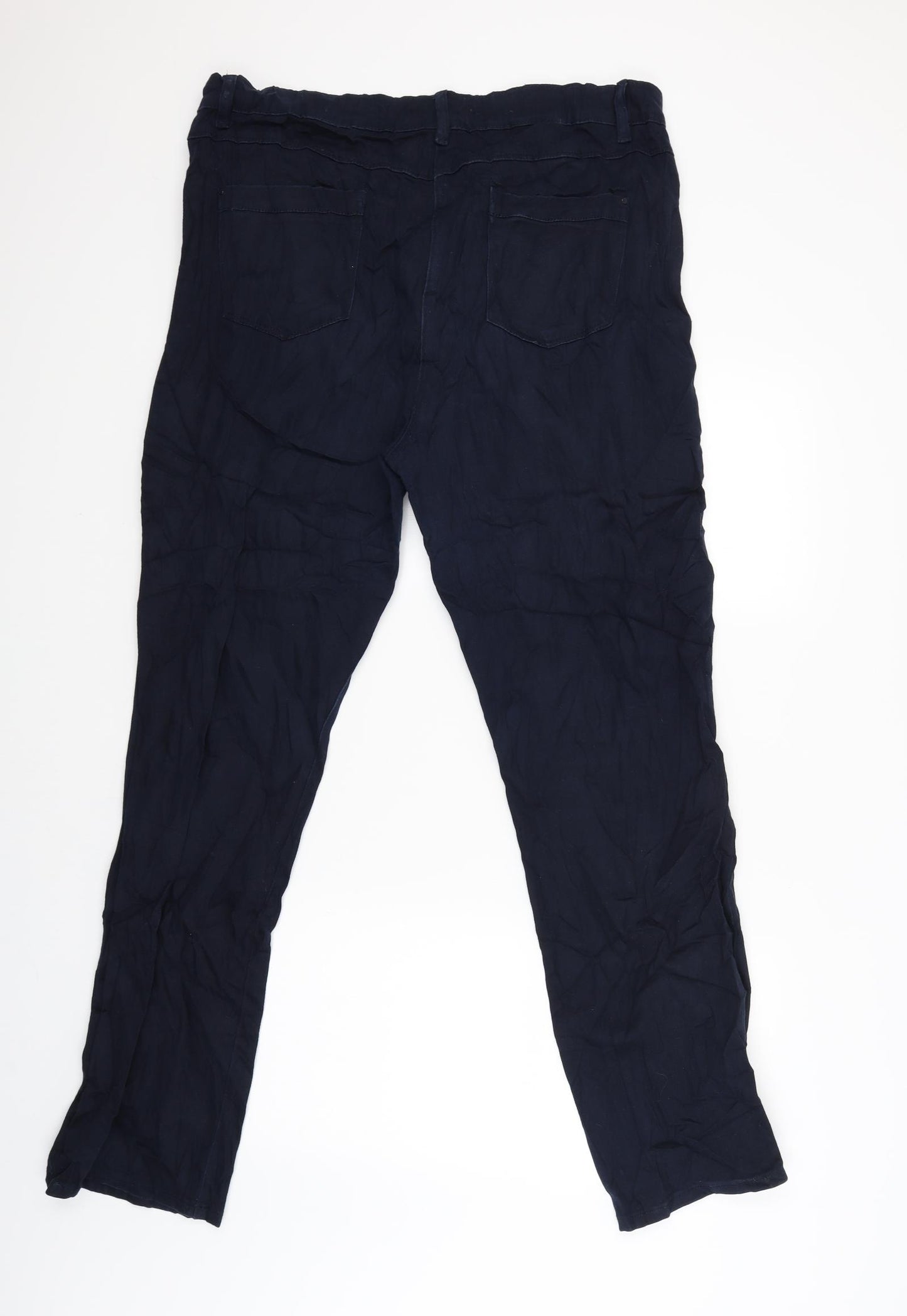 M&Co Womens Blue   Straight Jeans Size 20 L32 in