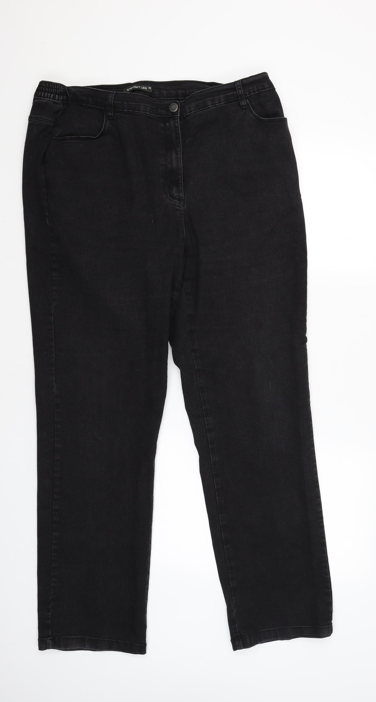 Bonmarché Womens Black   Straight Jeans Size 18 L30 in