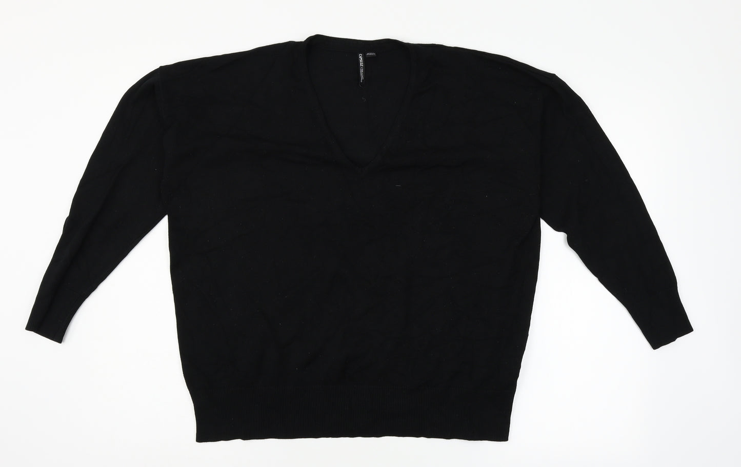 Capsule Womens Black   Pullover Jumper Size 16