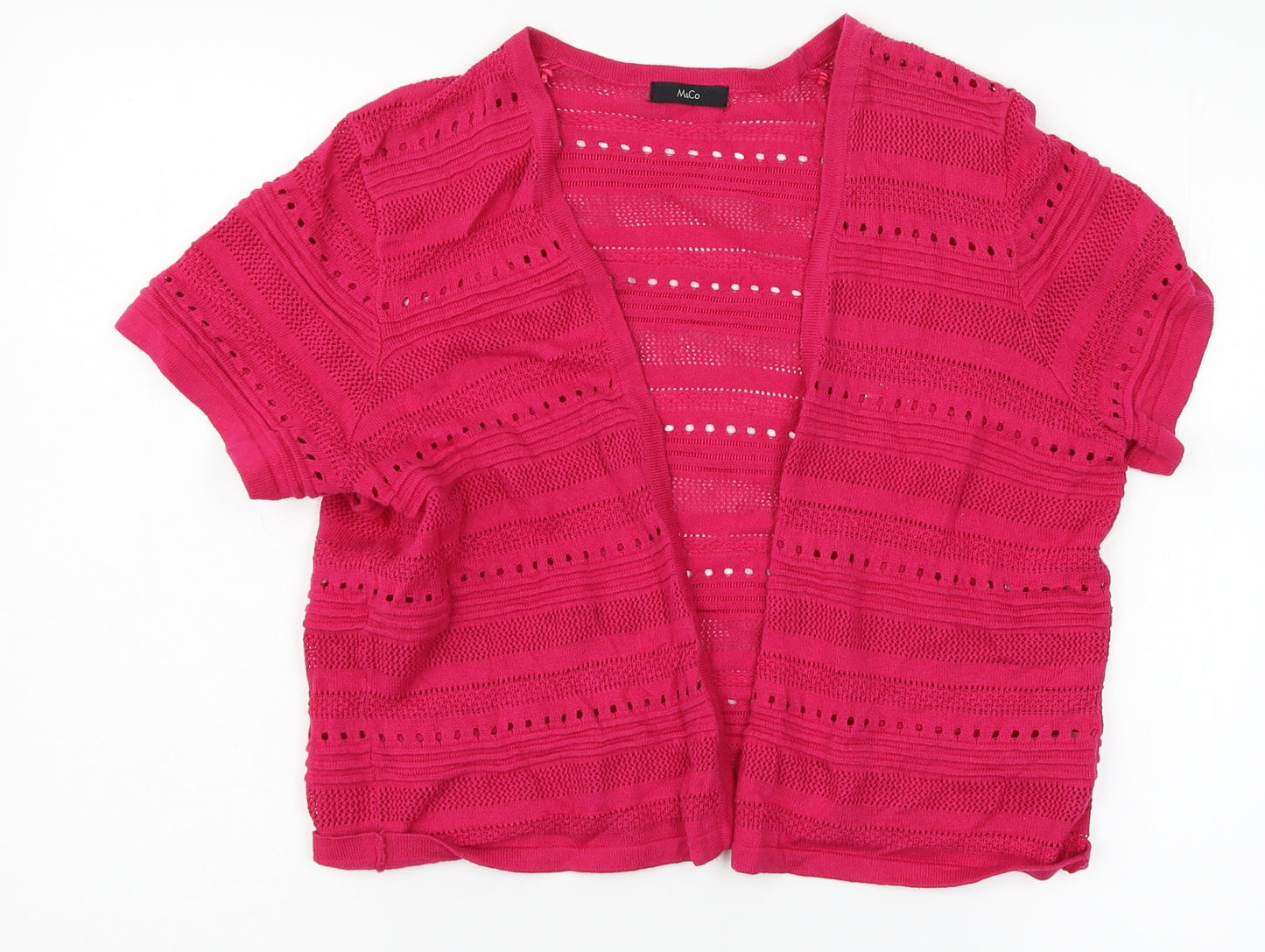 M&Co Womens Pink   Cardigan Jumper Size 16